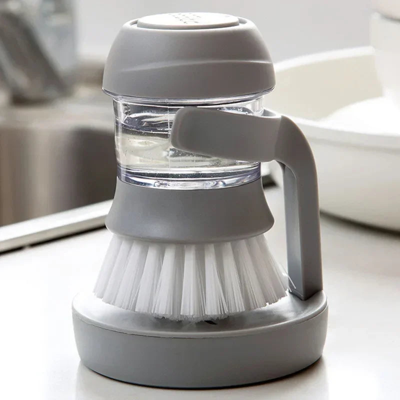 Dish Brush With Built-In Soap Dispenser