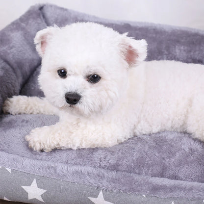 Plush Cushion Star Design Dog Bed