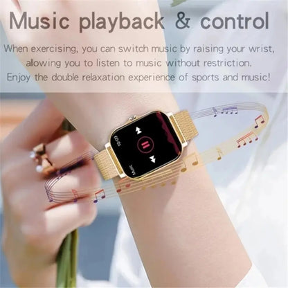 Gold Touch Screen Smart Watch