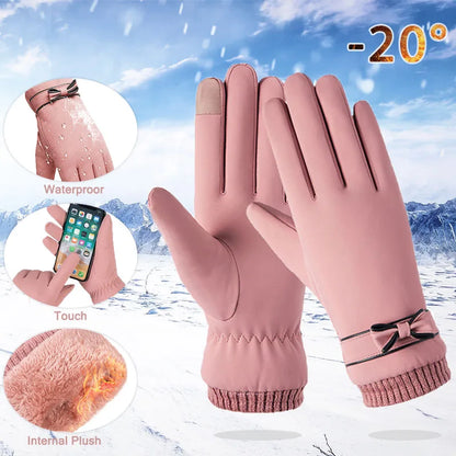 Cozy Fleece-Lined Winter Gloves for Women