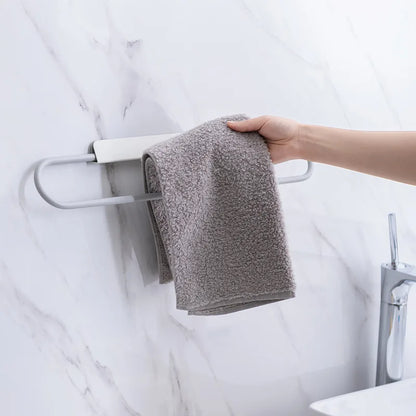 Wall-Mounted Stainless Steel Towel Rack
