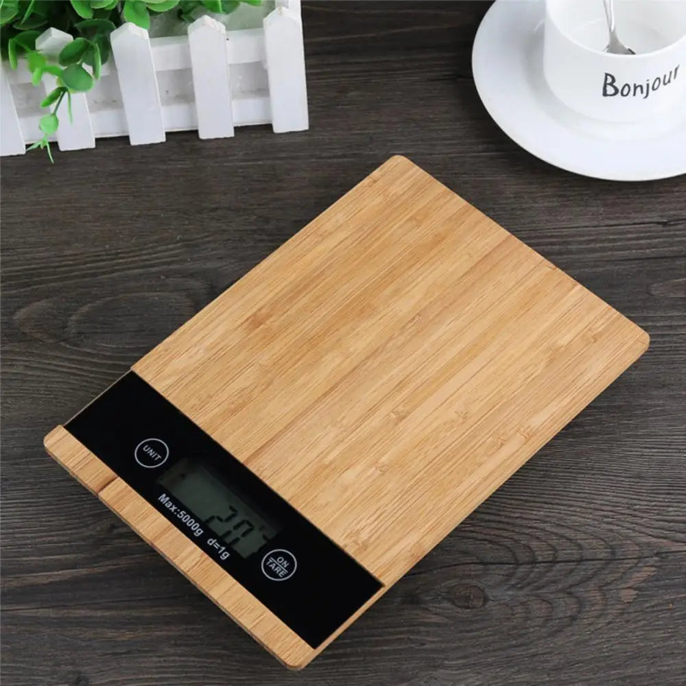 Digital Display Kitchen Bamboo Scale