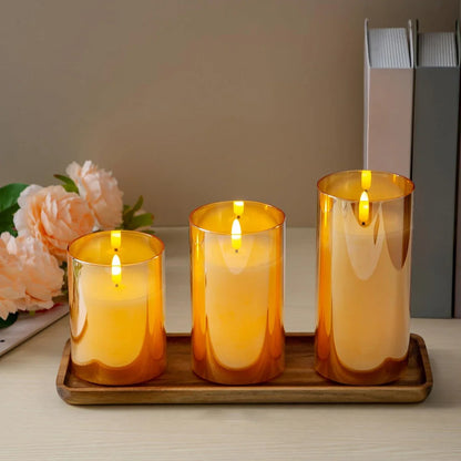 LED Flameless Warm Light Candles With Remote