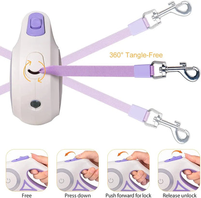 Retractable LED Light Pet Leash