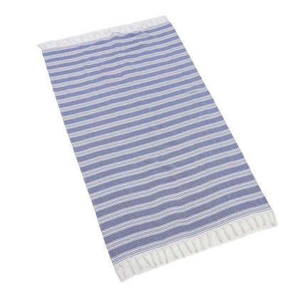 Turkish Cotton Stripe Fringed Beach Towel