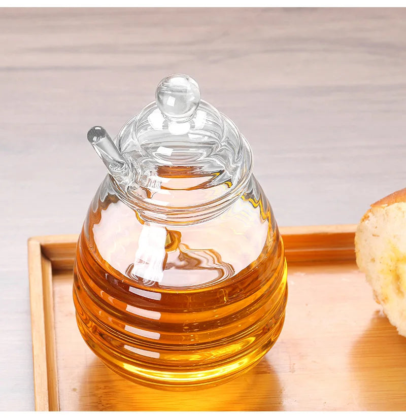 Glass Honey Jar With Spoon