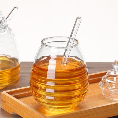 Glass Honey Jar With Spoon