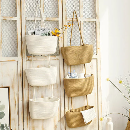 Wall Hanging 3-Layer Storage Basket