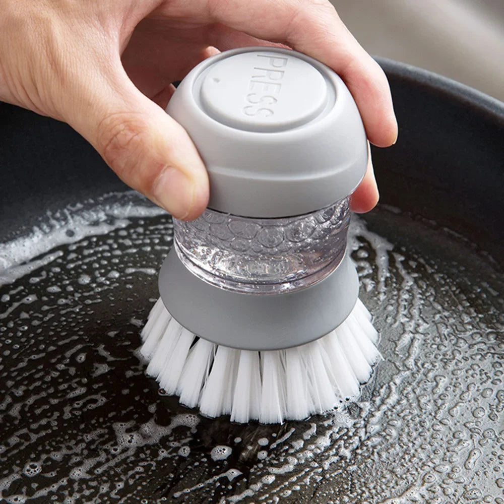 Dish Brush With Built-In Soap Dispenser