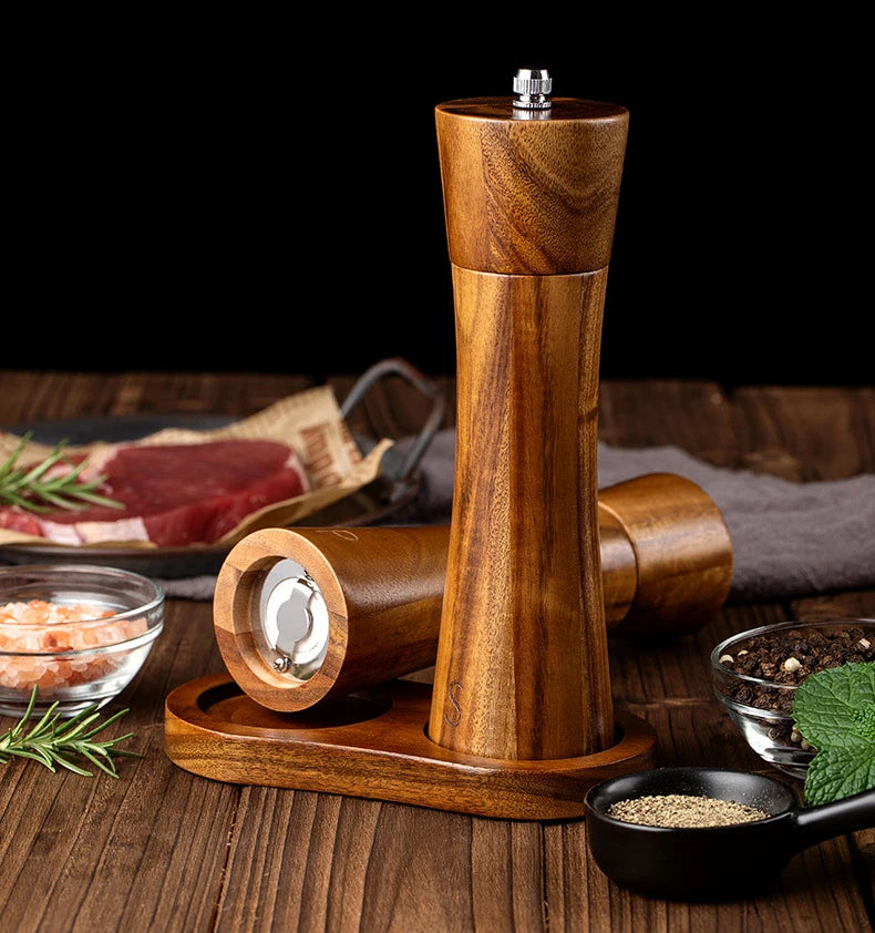 Wooden Salt & Pepper Grinder Set