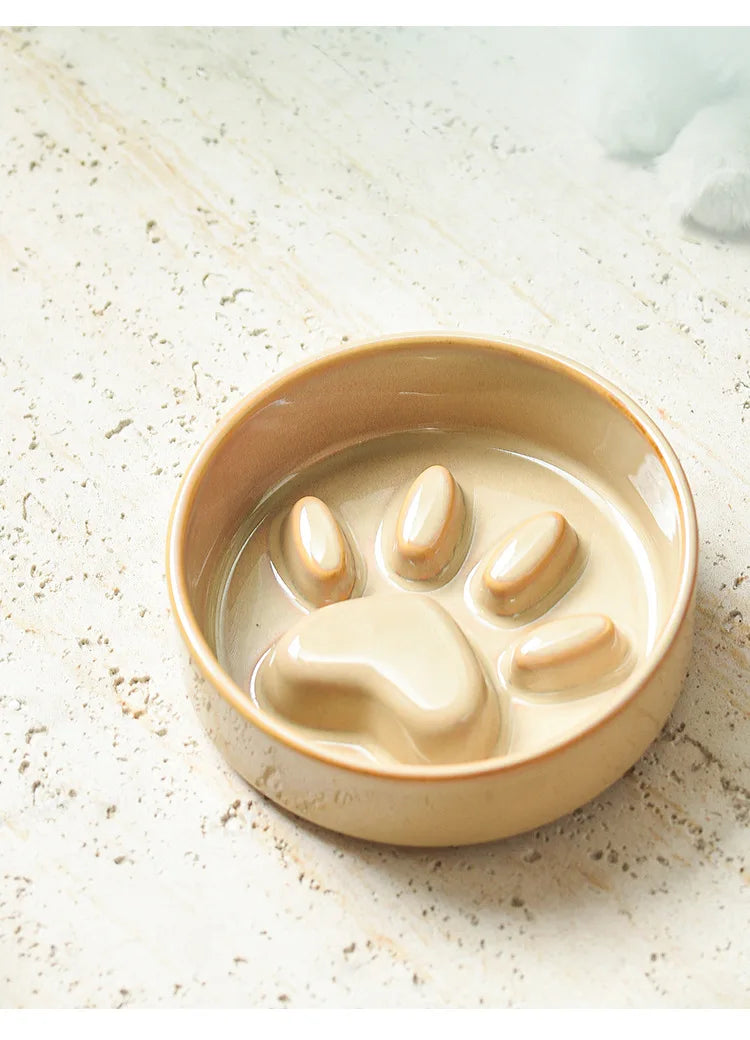 Blue & Cream Ceramic Pet Bowls