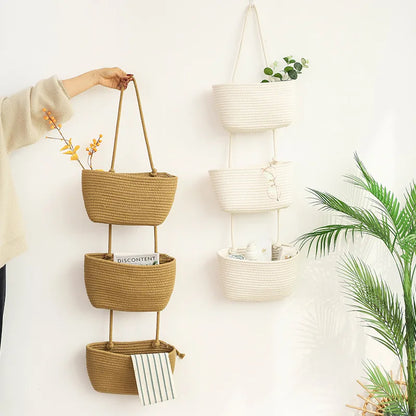 Wall Hanging 3-Layer Storage Basket