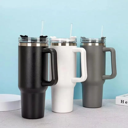 Stainless Steel Tumbler Cup With Straw