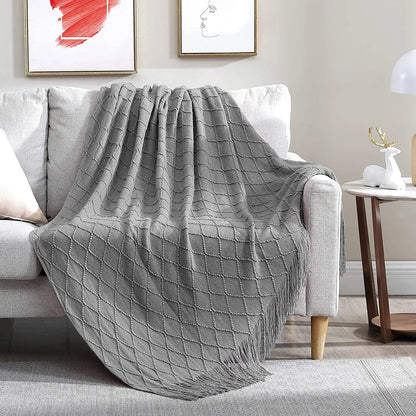 Chic Grey Sofa Cover Throw Blanket