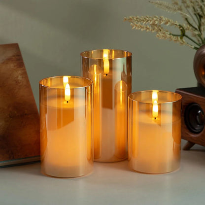 LED Flameless Warm Light Candles With Remote