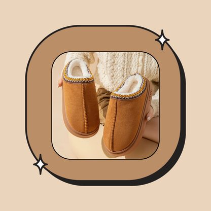 Warm Autumn Women's Slippers With Platform