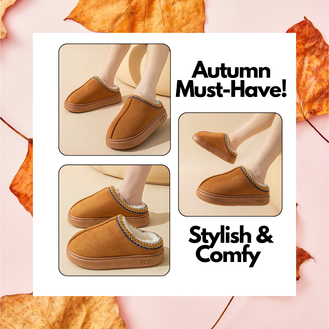 Warm Autumn Women's Slippers With Platform