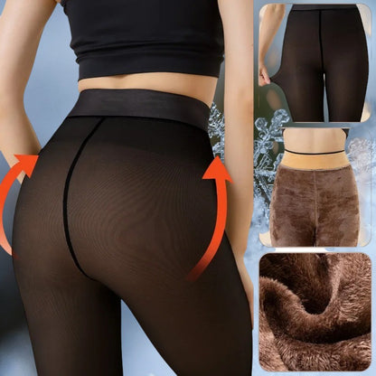 Women's Black Fleece Lined Leggings